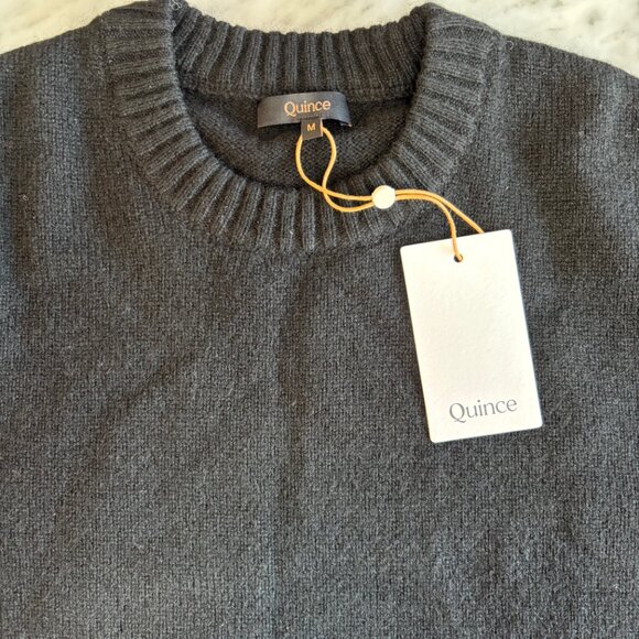 Quince Black Wool Sweater Medium NWT - Picture 3 of 4
